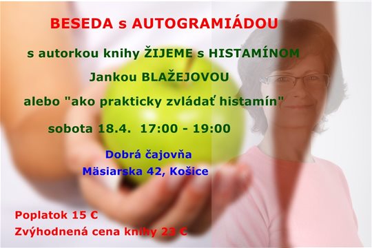 Stretnutie histaminikov Košice, beseda s autogramiádou