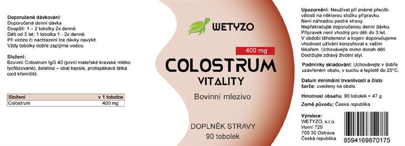 colostrum vitality zloženie