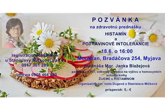 Prednáška Histamín a potravinové intolerancie