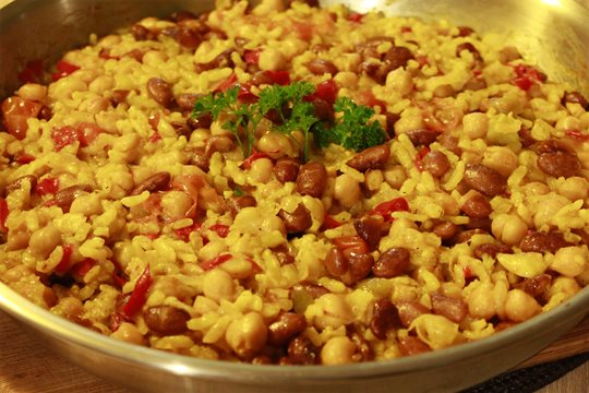 Vegetariánska paella.
