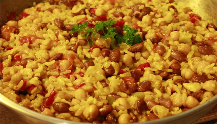 Vegetariánska paella.