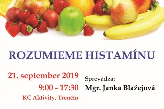 Rozumieme histamínu - Workshop Trenčín