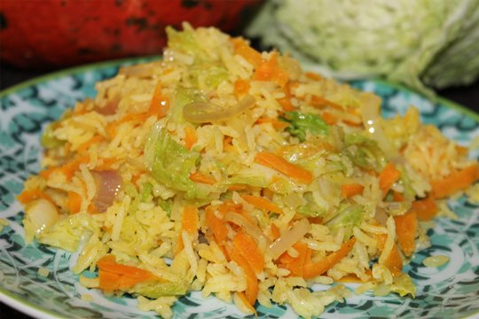 Dusená zelenina s ryžou